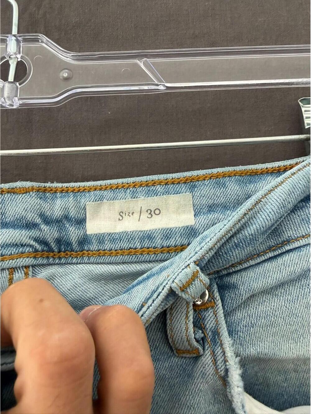 Micro and the Letterpress Women’s Jeans Size 30 Light Wash Embroidered Floral - Picture 7 of 9